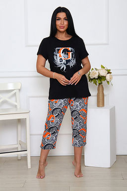 Костюм с бриджами, принт, черный (938-3) - Плиона фото 6