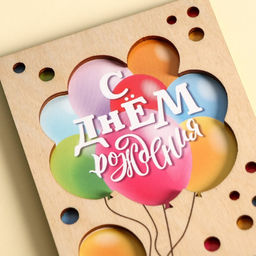 Цена за 3 шт. Конверт для денег с деревянным элементом С Днём Рождения панда, 16,5 х 8 см - Дарите счастье фото 2