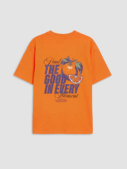 Bisiklet Yaka Bask?l? Erkek ?ocuk Ti??rt