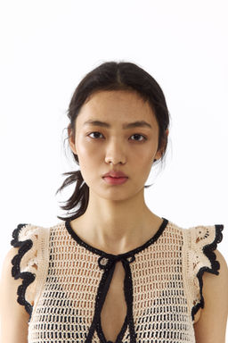 Flounced crochet-look top - H&m фото 6