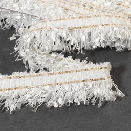 Тесьма декоративная «Твидовая», односторонняя, 35 мм, 5 ± 0.5 м, цвет белый