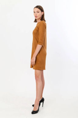 Платье женское, цвет коричневый
