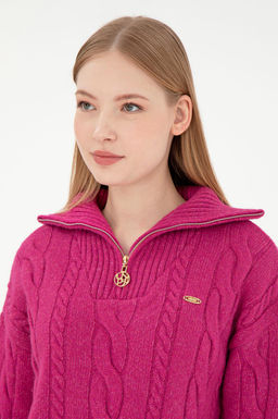 Женский розовый свитер с v-образным вырезом Неожиданная скидка в корзине - U.s. polo assn фото 2