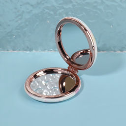 Цена за 2 шт. Зеркало складное Цветочки, d=7.5 см, с увеличением, искусственная кожа, рисунок МИКС - Qf фото 4