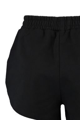 Siyah Regular/Normal Kal?p Yuksek Bel K?sa Esnek Orme Sort TWOSS21SR0086