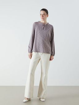 F?rf?rl? Ba?lamal? Yaka Bluz