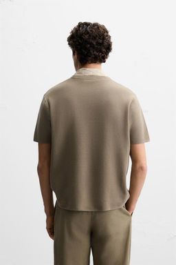RELAXED FIT KNIT T-SHIRT - Zara фото 11