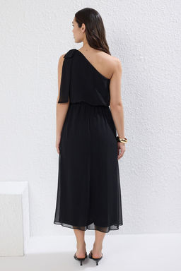 K?rm?z? Etegi Belden Ac?lan Sifon Ucus Ucus Dokuma Maxi Elbise TWOSS25EL00450 - Trendyolmilla фото 8