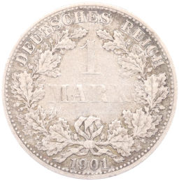 Монета 1 марка 1901 года A Германия