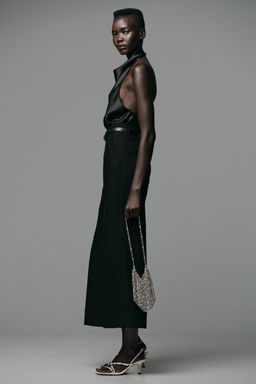 TURN-UP HEM TROUSERS WITH BELT
