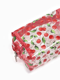 Косметичка ПВХ Вишня 15*6*8,5, отд на молнии, прозрачный