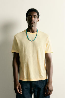 CAMISETA REGULAR FIT LIGHTWEIGHT / Amarillo - Zara фото 2