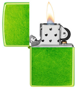 Зажигалка ZIPPO с кислотным зеленым покрытием | Lurid 24513  фото 3