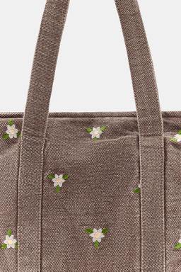 MINI BOLSO DENIM BORDADOS FLORES / Teja - Zara фото 5