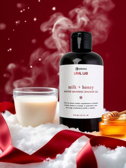 Гель для душа, аромат молоко и мёд, 300 мл, URAL LAB  фото 3