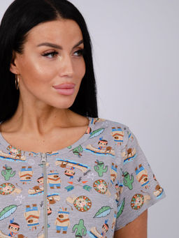 Халат Гаечка 3, трикотаж - Малина фото 9