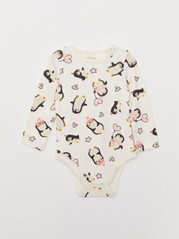 Bisiklet Yaka Uzun Kollu Bask?l? K?z Bebek 3l? Tak?m - Waikiki фото 3