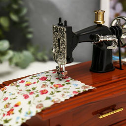 Шкатулка музыкальная механическая «Мамина швейная машинка», пластик, 9.5×18×13.5 см