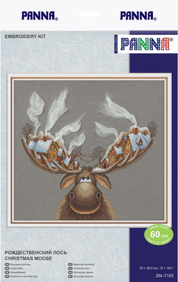 Набор для вышивания PANNA ZM-7103 Рождественский лось 33 х 26.5 см