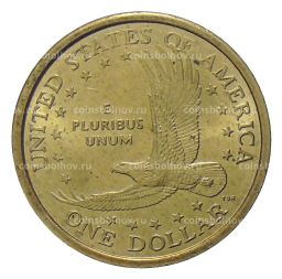 1 доллар 2000 года P США Сакагавея  Парящий Орел