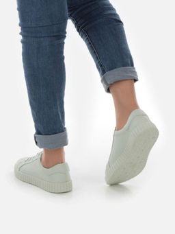 05-PDA175-5 LT. GREEN Кроссовки женские (натуральная кожа)