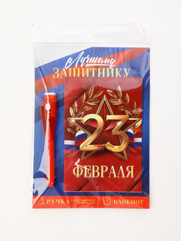 Подарочный набор: ручка с невидимыми чернилами и блокнот А6, 16 л. Лучшему защитнику 23 февраля - Artfox фото 9