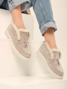 Ботинки 306.1593be.Каменный замша/шерсть