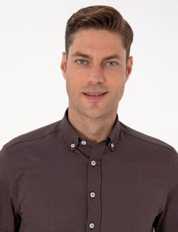Koyu Kahverengi Regular Fit Uzun Kollu G_mlek - Pierre cardin фото 2