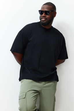 TRENDYOL MAN Siyah Buyuk Beden Oversize/Genis Kesim Rahat Cicek Bask?l? %100 Pamuklu T-Shirt TMNSS23TS00136 - Trendyolmilla фото 6
