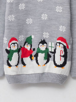 Bisiklet Yaka Y?lba?? Temal? Uzun Kollu Erkek ?ocuk Triko Kazak - Waikiki фото 3