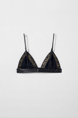 LEATHER STUDDED BRA KATE MOSS X ZARA  фото 3