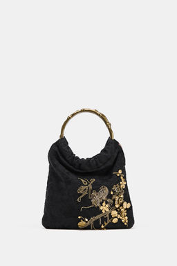 EMBROIDERED MINI BUCKET BAG - Zara фото 2