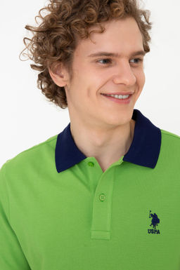 Erkek Elma Ye_ili Polo Yaka Ti__rt