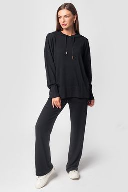 VILATTE / Худи тонкой вязки из пряжи с шерстью мериноса  фото 4