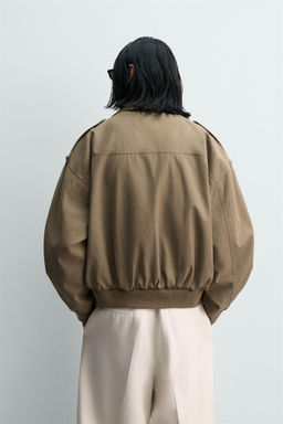 LIMITED EDITION VISCOSE-COTTON RELAXED FIT JACKET - Zara фото 3