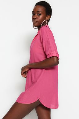 TRENDYOLMILLA Beyaz Dokuma Flaml? Pamuk Mini Plaj Elbisesi TBESS21EL3979 фото 31