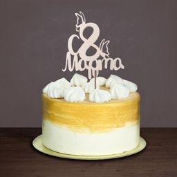 Цена за 6 шт. Топпер деревянный ассорти С 8 марта, МИКС - Страна карнавалия фото 4