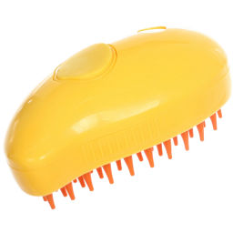 Паровая щетка с массажным эффектом "МОЙ БРО", цвет желтый, USB - зарядка, 6,5*11см (коробка Ultramarine)