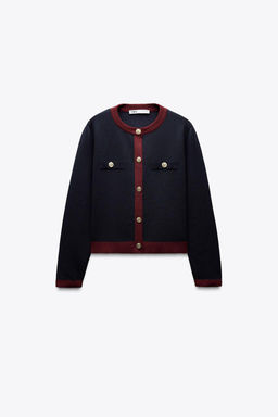 KNIT JACKET WITH GOLD BUTTONS - Zara фото 19