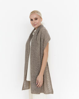 Палантин из шерсти 3803 серый