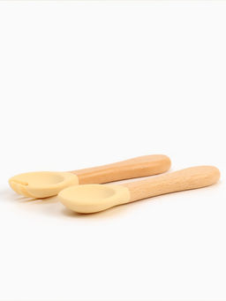 Тарелка детская секционная с ложкой и вилкой, 3 секции, розовый, Mum&Baby