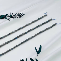 Бусины для украшений из Лабрадора (60 бусин) 39 см