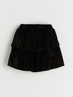 Beli Lastikli Kadife K?z ?ocuk Katkat Etek