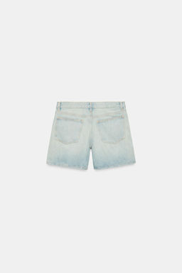 BERMUDA REGULAR DENIM TRF TIRO MEDIO / Azul claro - Zara фото 8