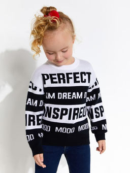 ACOOLA / Джемпер детский для девочек Alketa черно-белый  фото 3