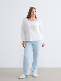 B?y?k Beden U Yaka Kad?n Pijama Tak?m?