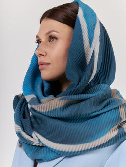 Большой, мягкий, тонкий и очень нежный двусторонний палантин с рисунком - Tantino фото 6