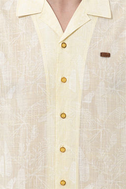 U. S. Polo Assn Мужская светло-желтая рубашка с коротким рукавом - U.s. polo assn фото 12