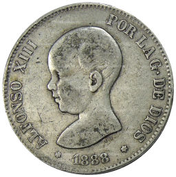 5 песет 1888 года Испания