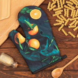 Варежка-прихватка Доляна Апельсины 26*16 см, 100% п/э